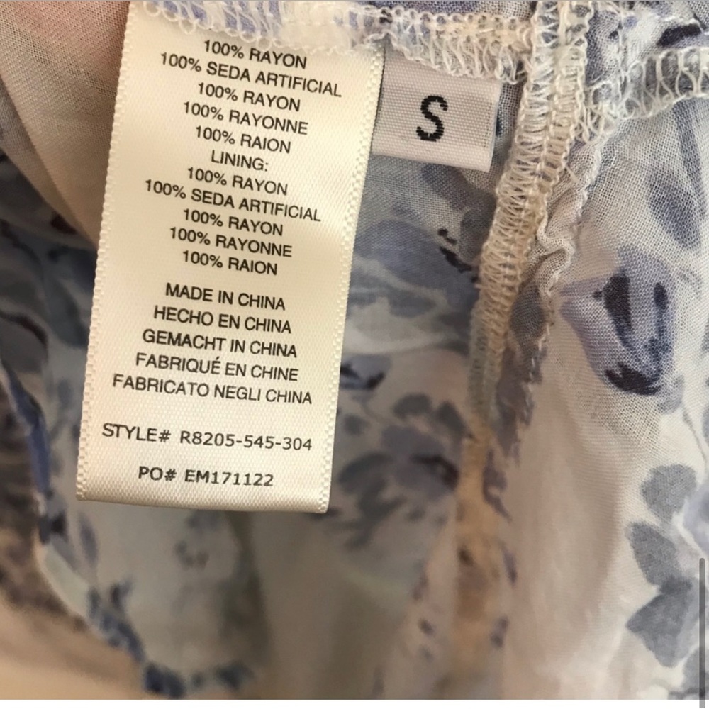 Cloth & Stone Vivian Tie front blue floral dress - Picture 6 of 6